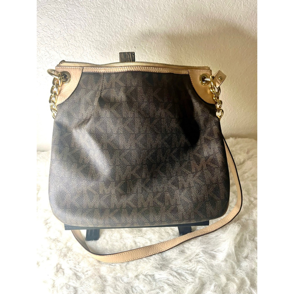 Michael kors Bedford Jet Set Brown Convertible Shoulder Bag with Crossbody strap - Picture 6 of 13